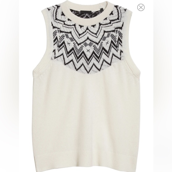 ATM Anthony Thomas Melillo Fair Isle Wool Sweater Vest - Picture 5 of 9